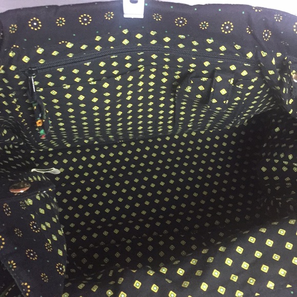 VICTORIA HILL FLORAL COTTON TOTE WITH SIDE POCKET - Picture 6 of 8